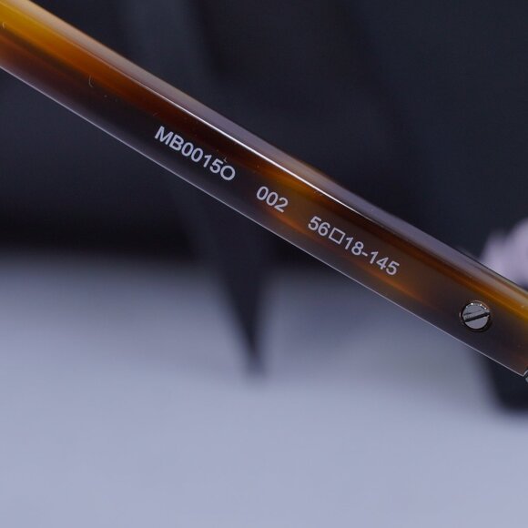 Montblanc MB0015O 002 Rectangle Eyeglasses 56mm – Ruthenium/Havana - Picture 7 of 9